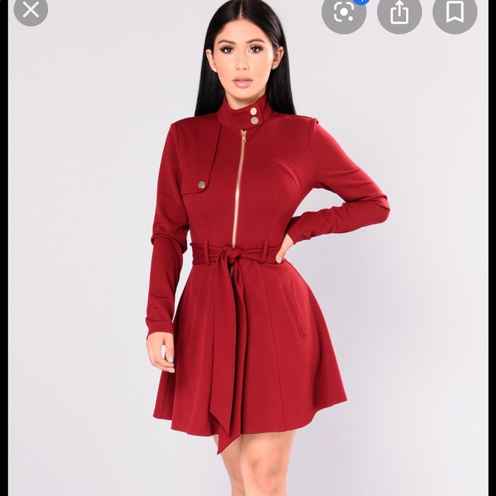 Burgundy Fashion Nova Coat
